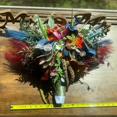 Beautiful Bridal Wedding Bouquet Budget Friendly Faux Flowers Rainbow Handmade