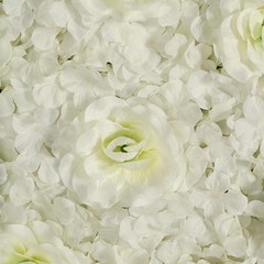 4 Cream Roses and Hydrangea Flowers Mat Wall Backdrop Panels Wedding Decorations