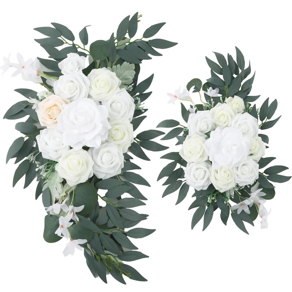 Dusty Blue Wedding Arch Artificial Floral Swags 23.6 & 15.7 inch Wedding