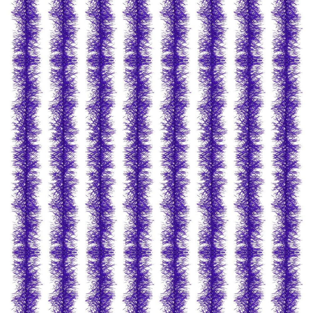 5Ft Feather Boa, 8 Pcs Artificial Fluffy Feather Boas, Dark Purple