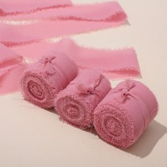 Chiffon Craft Ribbon 5 Meter Roll With Hand Torn Edges Florals Arrangement