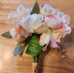 3 Bouquets, White & Pink Flowers, New