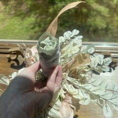 Bridal Wedding Bouquet Budget Friendly Handmade Faux Flowers White Pink Orange