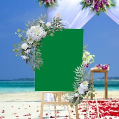 2x Artificial Wedding Arch Flowers Backdrop Decorative Rustic Floral Swags for