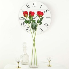 RED 24 Artificial 31″ Long Stem Silk ROSE FLOWERS Party Event Decorations