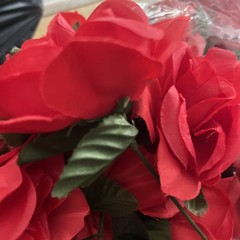 Lightingsky 3×1.6×3″ DIY 3 D Artificial Foam Rose Head without Stem Red (50pcs