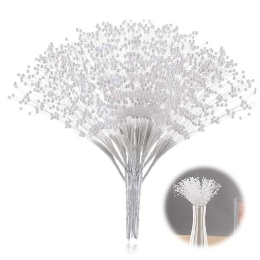 100Pcs Bridal Wedding Pearl Bouquet Party Decoration Pearl String Beaded White