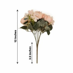 BLUSH 2 Bouquets 12″ SILK FLOWERS Assorted Artificial Floral Bushes Party Events