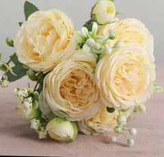 Artificial flowers romantic rose silicon real touch high quality bouquets