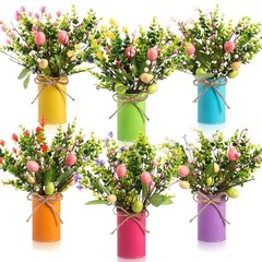 6 Sets Spring Easter Table Centerpiece Decor 12 Easter Artificial Mixed Color