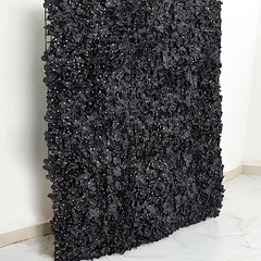 4 Black Hydrangea Flowers Mat Wall Backdrop Panels Wedding Party Decorations