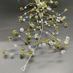 198″ Acrylic Crystal Diamond Garland String – Frosted & Cut Beaded Decor (Set of