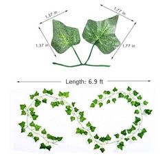LEFV Ivy Garland 6.9 Feet Long Artificial Vine Plant Leaves Silk Greenery 1