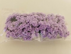 Wholesale Lot Lilac Lavender Satin Ribbon Roses Flowers 10mm 3/8″ on Wire Stem