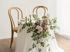 2PCS Dusty Rose Arch Flowers Artificial Floral Swags Wedding Centerpieces Faux