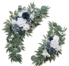 Dusty Blue Flower for Wedding Welcome Signs Decorations,