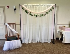 Bridal Shower Wedding Baby Shower Selfie Station Backdrop Curtains Swag Floral