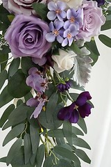 Lilac Artificial Wedding Arch Flowers Kit (Pack of 3) with 26Ft White Shiny A…