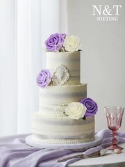 Artificial Flowers,Real Touch Fake Flowers Rose with Stems 25pcs Series Purple