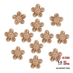 12 Pieces Handmade Burlap Flowers for Wedding tion, Craft Making and Other