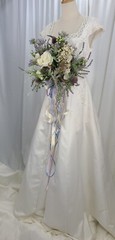 Lavender and Rose Garden Faux Silk Wedding Bouquet
