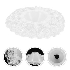 2Pcs Reusable Lace Bridal Bouquet Collars for DIY Wedding Floral Handles White