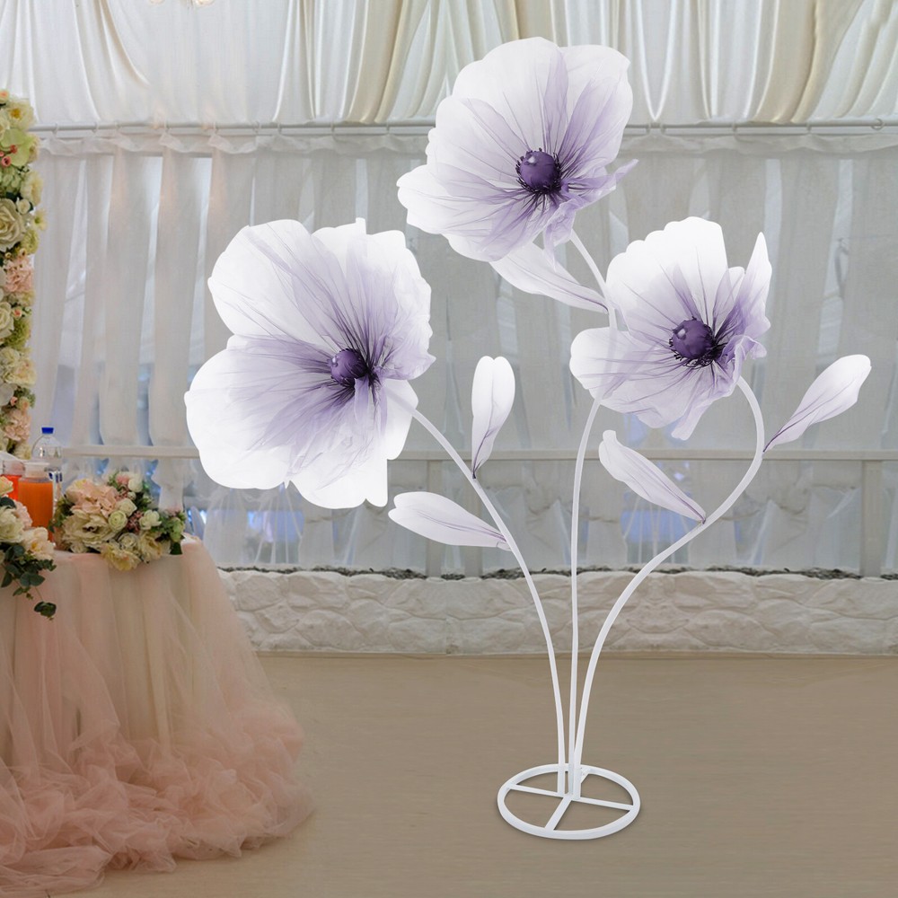 170cm Gradient Purple Artificial Flower for Wedding Decoration, Durable Design