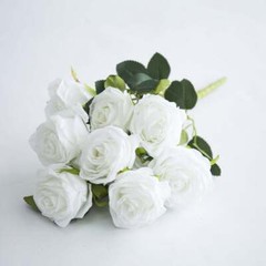 Ruby Rose Bunch 10 Head Flower Bouquet With Stems Wedding Events Vintage