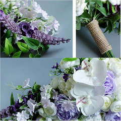 Bride Wedding Cascading Bouquet for Bride Wedding Artificial Flowers Romantic R