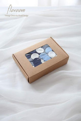 500Pcs Rose Petals Dusty Blue Navy Faux Silk Flower Petals for Wedding Flower Gi