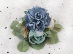 Dusty Blue Cake Topper Sage Succulent Wedding Artificial Shower Sola Wood Decor