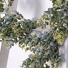 6 ft Frosted Green Artificial Eucalyptus LEAVES Faux Vine Greenery Garland Party