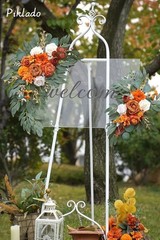Piklado Faux Flower Swag Set Of 2 For Wedding Welcome Sign Floral Decorations