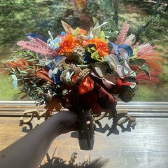 Beautiful Bridal Wedding Bouquet Budget Friendly Faux Flowers Rainbow Handmade