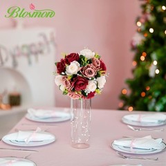 🔥2 Pcs Flower Centerpieces for Tables Wedding Fake Flowers Rose Arrangement🔥