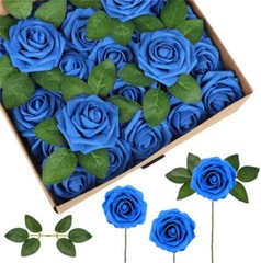 10/25/50Pcs Artificial Rose Flowers Foam Fake Faux Flowers Roses for DIY Wedding
