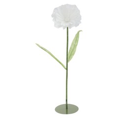 3 Pcs White Green Handmade Fake Corn Poppy Flower, Adjustable Stem Wedding Decor