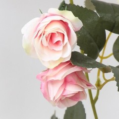 3 Silk – 5 ft Artificial Variegated Rose Flowers Hanging Garlands Vines