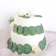 200 FROSTED GREEN Artificial Greenery Eucalyptus LEAVES Party Events Decorations