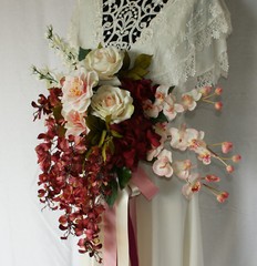 Ribbons and Garden Silk Wedding Bouquet
