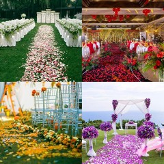 1000 Pcs Artificial Silk Rose Petals Decoration Wedding Party Color Black