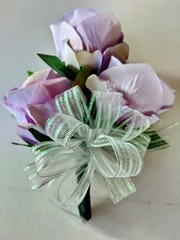 Hand Made pin on Corsage and boutonniere Set