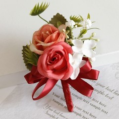 Wedding Bridesmaid Wrist Flowers Bracelet Brides Hand Fake for Wedding Supply