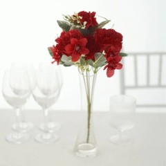 RED 3 Bushes 14″ Silk Carnation FLOWERS Artificial Floral Bouquets Party