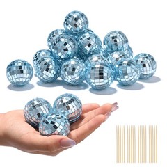 Yescom 20PCS 1.6″ Small Disco Ball Mirror Mini Hanging for Events Wedding Party