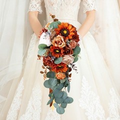 Artificial Waterfall Bridal Bouquet for Celebration Anniversary Festival