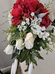 Red Rose Anr Red Carnation Wedding Bouquet
