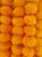 Artificial Marigold Event Wedding Flower Garlands Diwali Decoration 10 String
