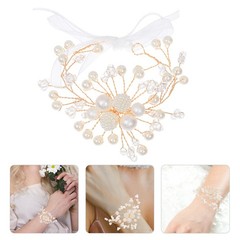 3 Pcs Bridesmaid Wrist Flowers Wedding Hand Bridal Bracelet Beach Party