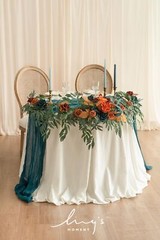 Ling’s Moment Flower Garland – 6FT Eucalyptus & Rose – Sweetheart Table Decor…